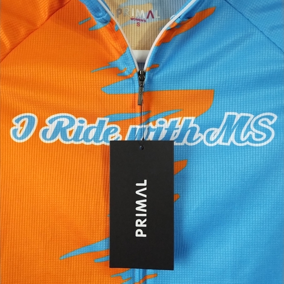 Primal Cycling Wear Women's Sport Cut Small Short Sleeve Jersey (I Ride With MS) - Picture 2 of 6
